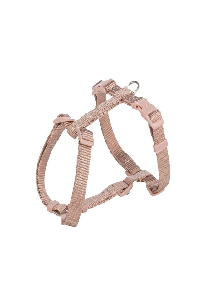 Trixie Premium H-Harness for Dogs - Adjustable M-L (52-75 cm) Size, 20 mm Width | Comfortable Dog Harness for Walking & Training - Blush Pink - Image 1